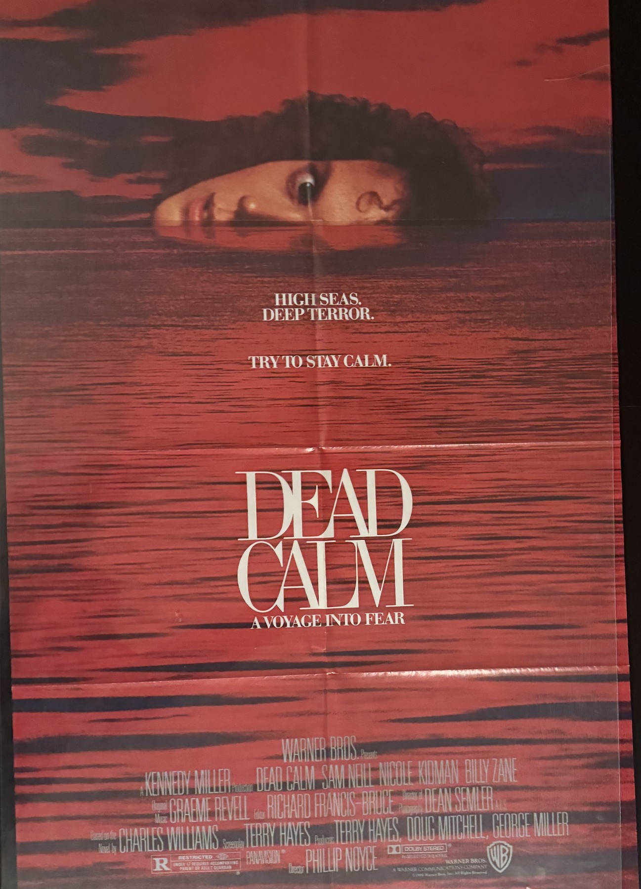Actual Dead Calm - Warner Home Video promotional poster front photograph