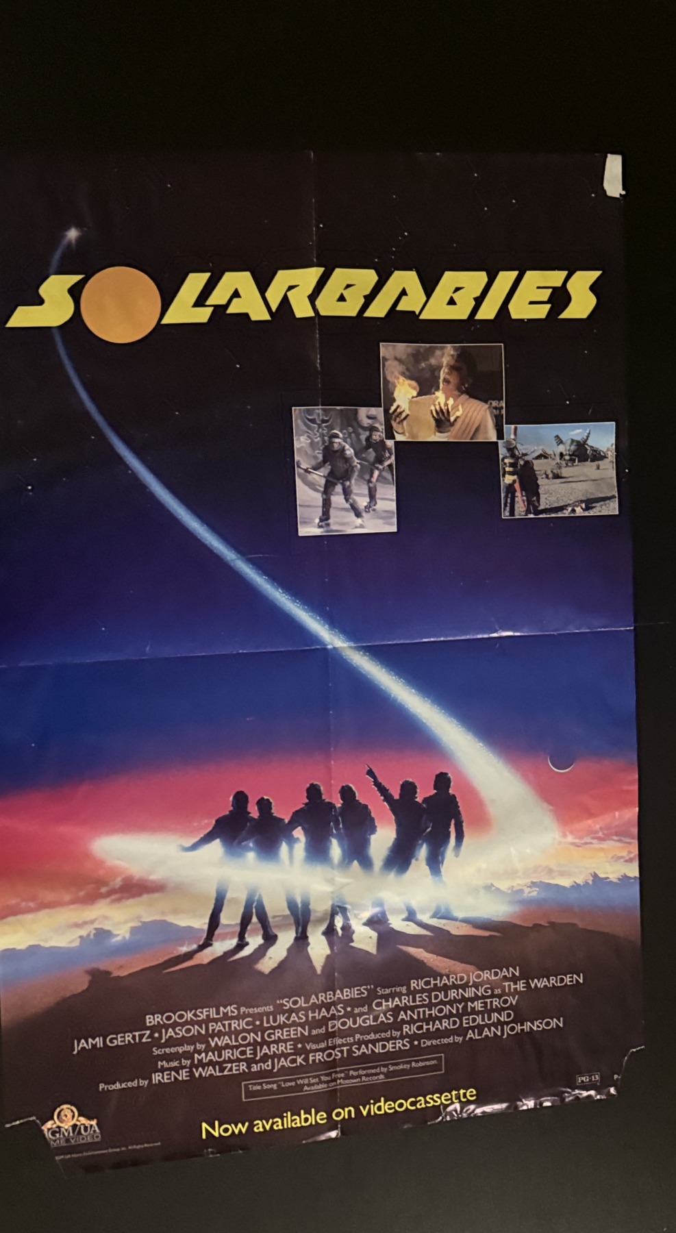 Actual Solarbabies - MGM/UA Home Video promotional poster front photograph