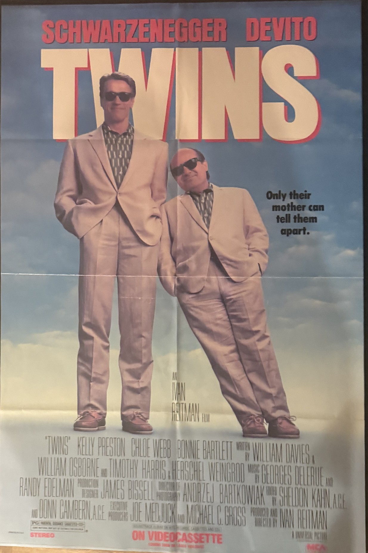 Actual Twins — MCA Home Video promotional poster front photograph