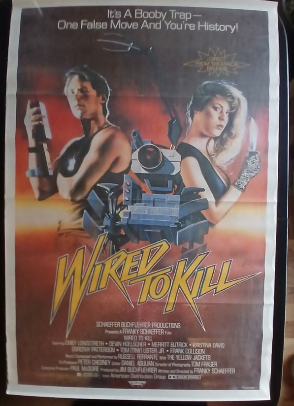 Actual Wired to Kill — home-video promotional poster front photograph