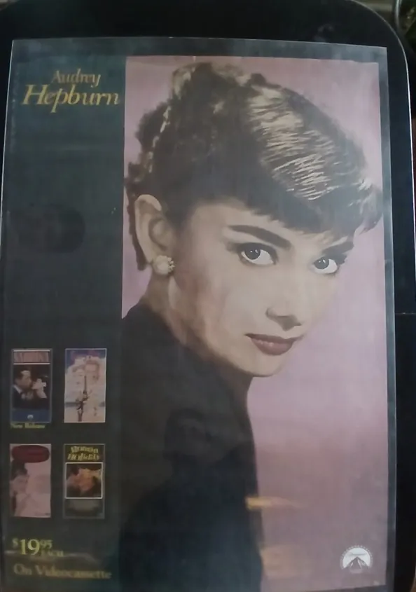 Actual Audrey Hepburn — home-video collection promotional poster front photograph