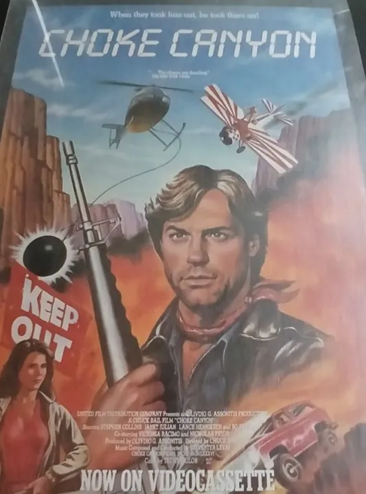Actual Choke Canyon — home-video promotional poster front photograph