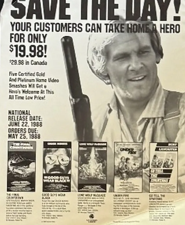 Actual Save the Day! — action video release sheet front photograph