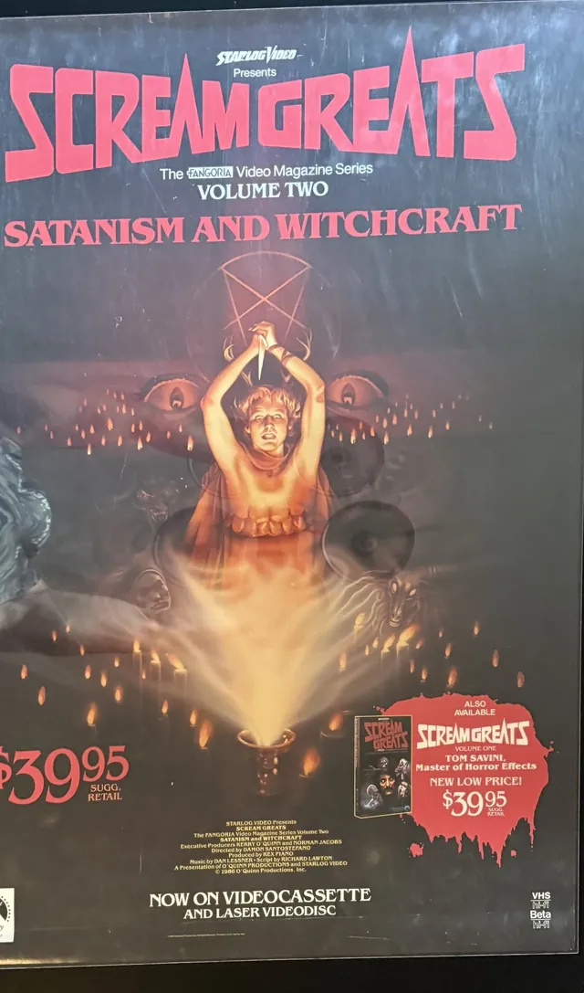Actual Scream Greats Volume Two: Satanism and Witchcraft — Starlog/Fangoria video poster front photograph